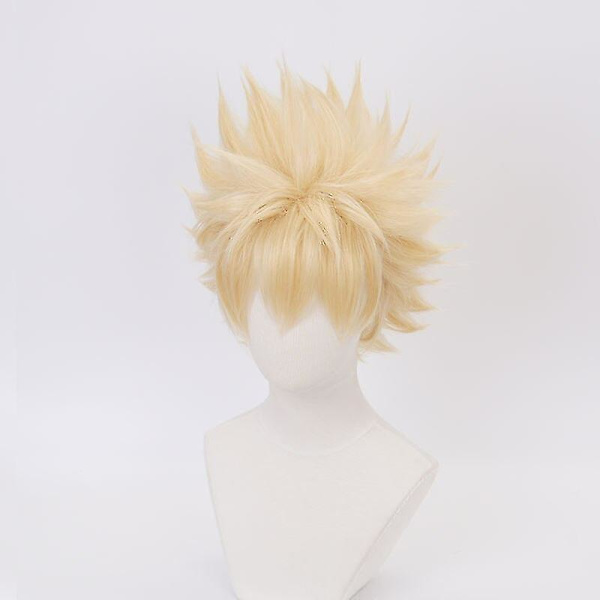 Anime My Hero Academia Cosplay Peruukki Keltainen Lyhyt Tukka Bakugou