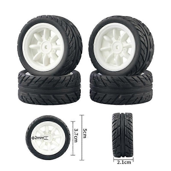 4 stk. Gummidekk for SG1603 SG1604 SG1605 UD1601 UD1602 UD1603 UD1604 1/16 RC Bil Oppgraderingsdel