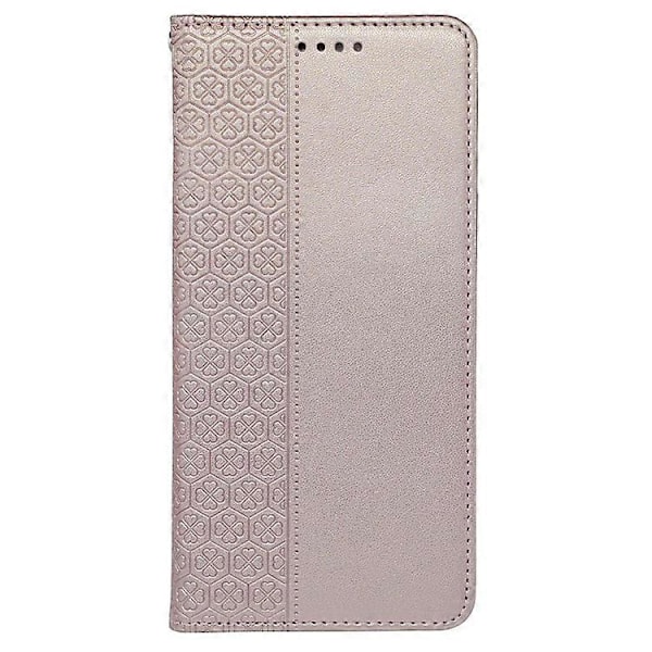 Kompatibel med HMD Pulse / Pulse+ Etui Pung Læder Telefon Cover Lykke Kløver Prægning PinkGold