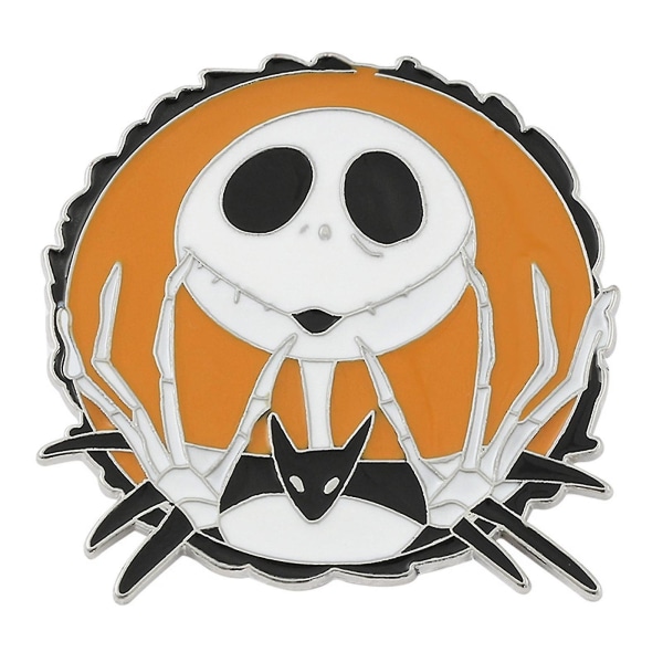 Europæisk og amerikansk gyserfilm Halloween Midnight Horror Flagermus Kranie Badge
