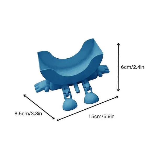 Glad Svamphållare med Dränering - 3D-Printad Diskho-Organizer - Sugkoppstillbehör Red
