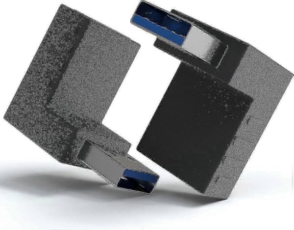 2 kpl USB 3.0 Kulma-adapteri USB Kulmaliitin
