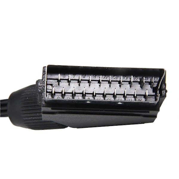 2024 Scart - 3,5 mm, 1,4 m 3,5 mm:n miniliitin Scart-kaapeli televisiolle, kuulokkeille ja kaiuttimelle