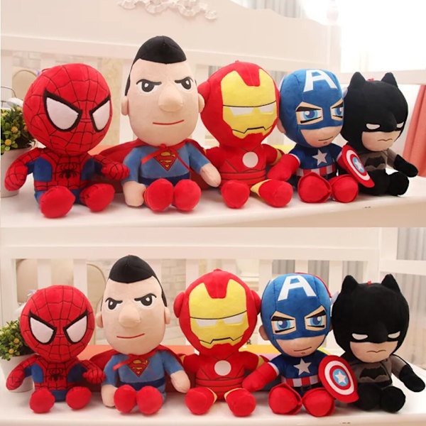 20-30cm Disney Marvel Spiderman Plyschleksak Mjuk Fylld Tecknad Fylld Docka Stor Plysch Pojke Tygdocka Kudde Barn Julklapp Auburn