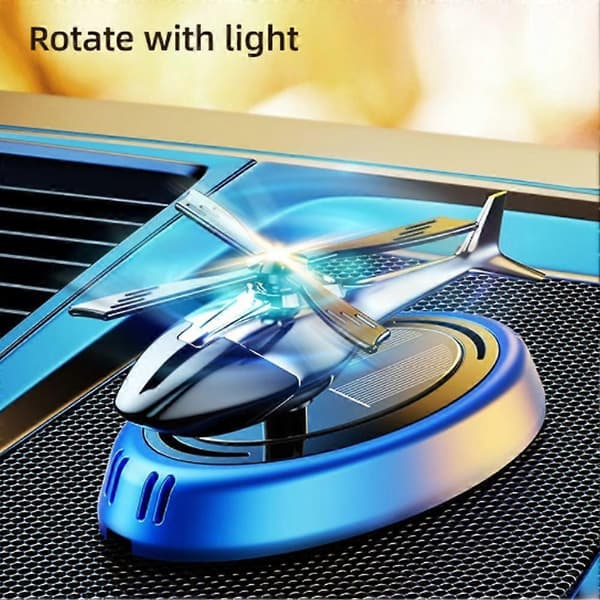 Bil Doftspridare, Flygplansprydnader, Soldriven Roterbar Flygplan Blue