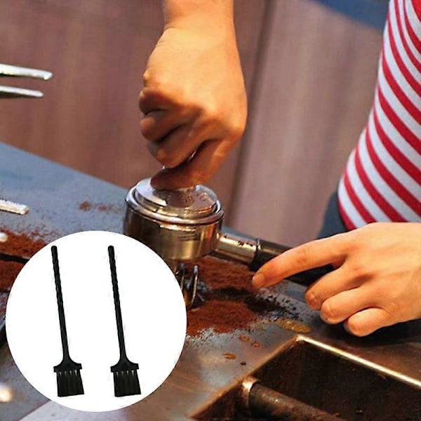 2 stk. Multifunksjonell Kjøkkenbørste Barberhøvel Rengjøringsbørste Tastatur Støv Svart Nylon Plast Liten Børste