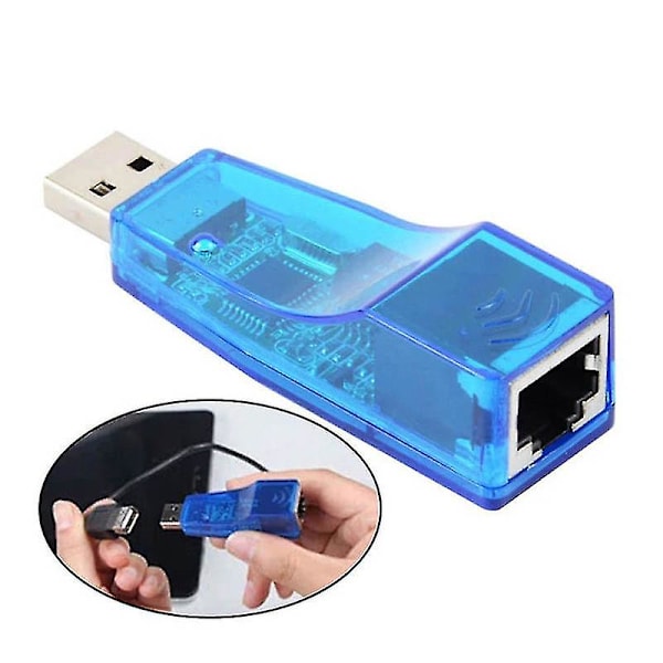 USB 2.0 til LAN RJ45 Ethernet 10/100Mbps Nettverkskort Adapter for Win8 PC TY