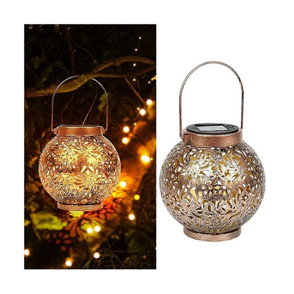 2-pack Sollampa för Utomhus, Metall Sollampor Sollampa Varmvit IP55 Vattentät Hängande