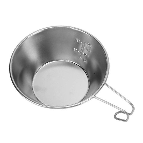 300 ml camping sierra-kopp i rostfritt stål, stapelbar med skala