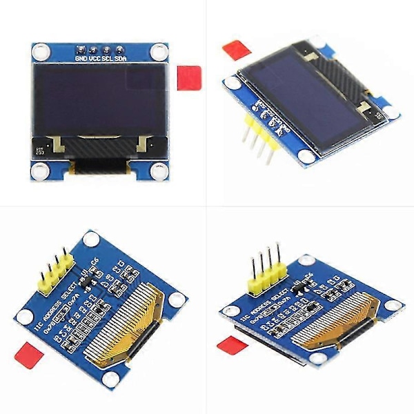 0.96 tum IIC I2C Seriell GND 128X64 OLED LCD LED Display Modul SSD1306 för arduino Kit vit Display Boris