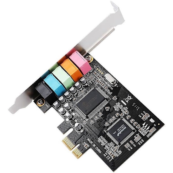 PCIe Ljudkort 5.1, PCI Express Surroundkort 3D Stereo Ljud med Hög Ljudprestanda PC Ljud