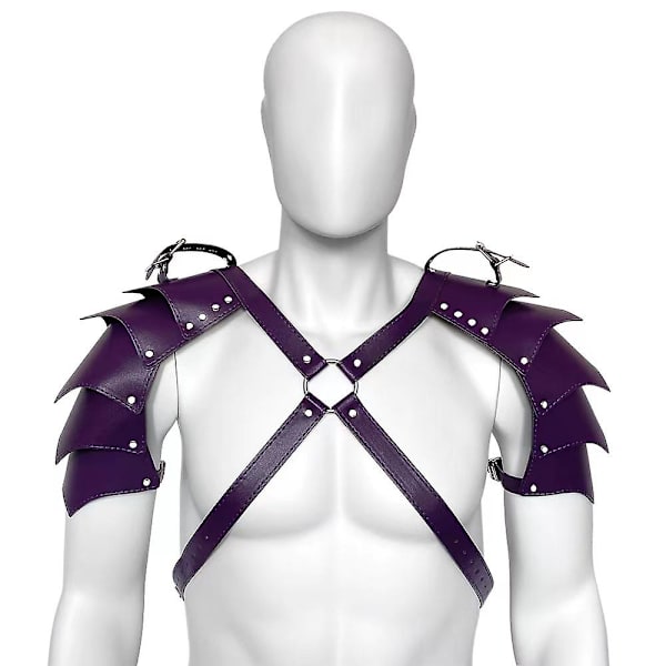 Double Armor - Purppura Vahva Miesten Nahka-asu, Haarniska, Nahka-asut, Lavaesiintymiset, Joulupuvut, Sm Aikuisten Hauskat Lelut