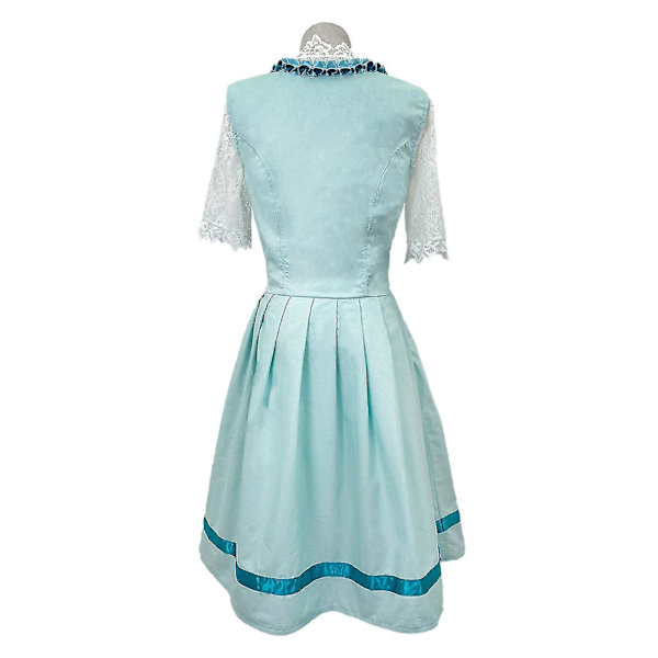 Naisten Oktoberfest-asu Saksalainen Dirndl-mekko Baijerilainen karnevaaliasu, 100% uusi Light green 2XL