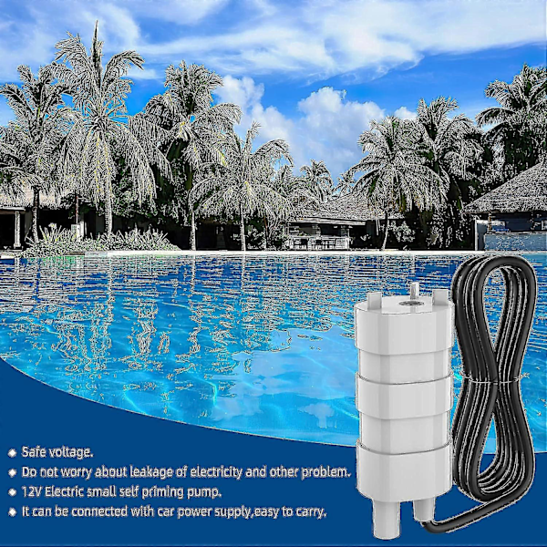 12V 600L/H 3A Senkbar Pumpe Høy Gjennomstrømningshastighet Mikro Elektrisk Vannpumpe for Campingvogn Dam Fisketank Fontene