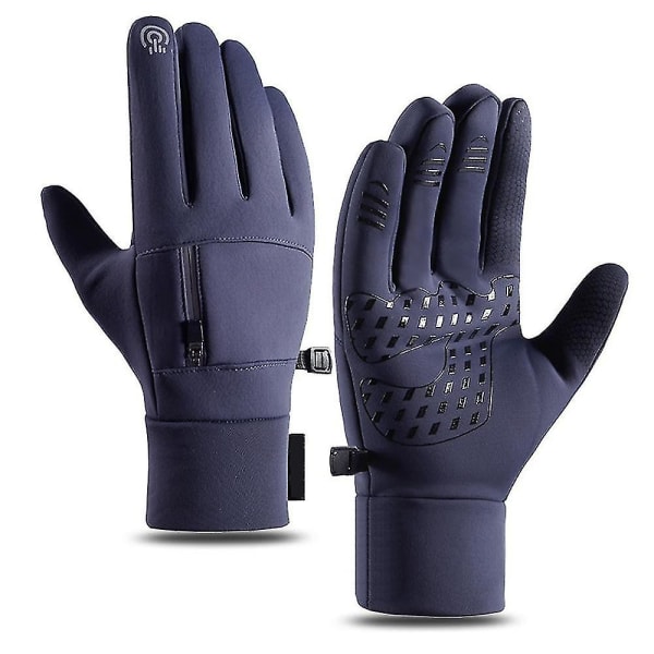 Vedenpitävät Ski Snow Gloves Miesten Naiset Talvella Eristetyt Lumilaudalle S-xl Blue L