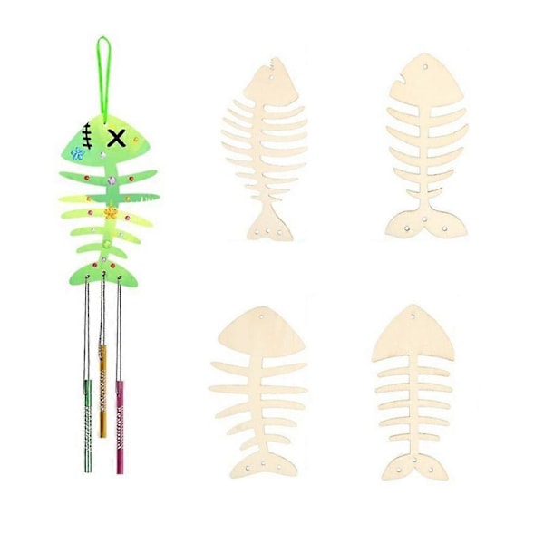 Barns Vindspel Ornament DIY Målade Födelsedags Konstaktivitet Dekoration Hänge, Set