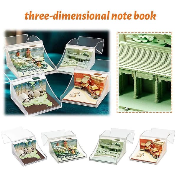 Panda 3D Sticky Notes panda skrivebordsdekorasjoner kreative gaver A