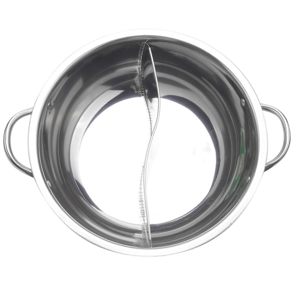 28cm Varm Gryta Dubbel Rostfri Stål 28cm Kokkärl Varm Gryta Linjerad Kompatibel Soppgryta Hemmakit