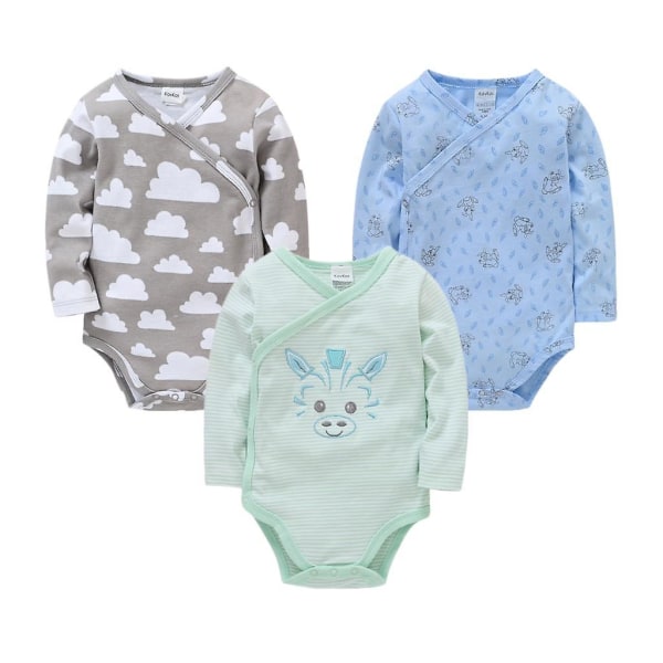 Beibei pyjamas ren bomull mjuk 0-12m baby 2/3/4 stycken multi 0-3M