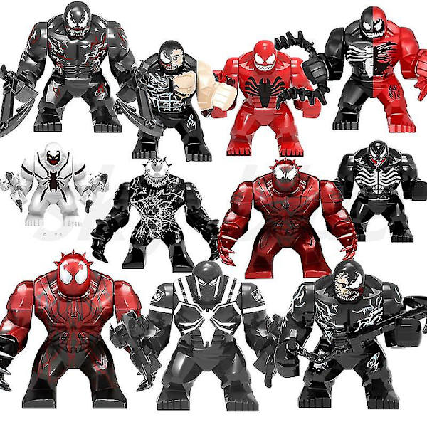 Superhero Stor Hulk Thanos Farlig Venom Spider Docka Byggklossar Leksaker för Barn