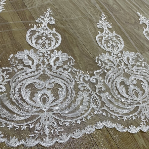 Luksuriøst blonde enkeltlags slør katedral slør tyl brudeslør elfenben hvidt slør specialfremstillet off white 400cm