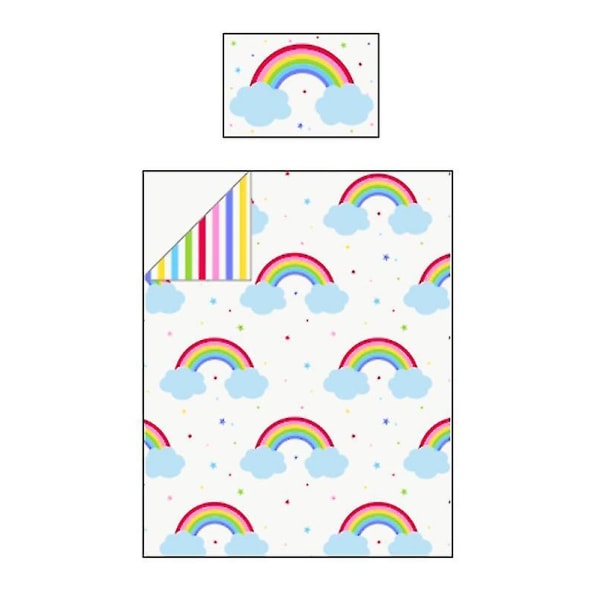 Rainbow Sky Junior -peittopussilakanasetti ja tyynyliina