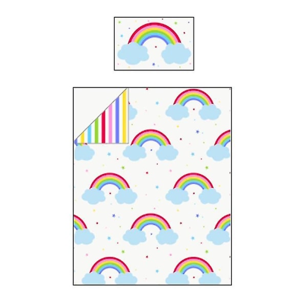 Rainbow Sky Junior Toddler Cover och örngott Set
