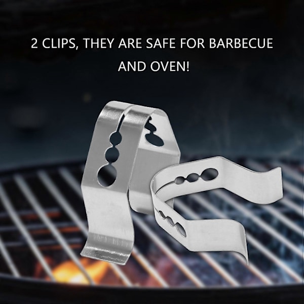 Yleismallinen A-tyylinen lihalämpömittarin anturin pidike lämpötilan lukemat BBQ-savustin uuni grilli, 2 kpl