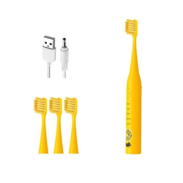 Union Kids Sound Elektrisk Tandbørste Ipx7 Vandtæt Alder 3 Til 12 Usb Hurtig Genopladning | Elektrisk Tandbørste