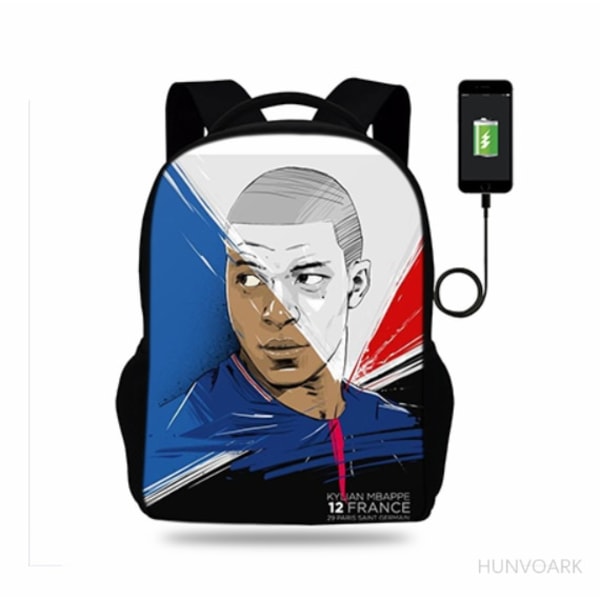 17\" Klassinen Mbappe Superstar -reppu Black