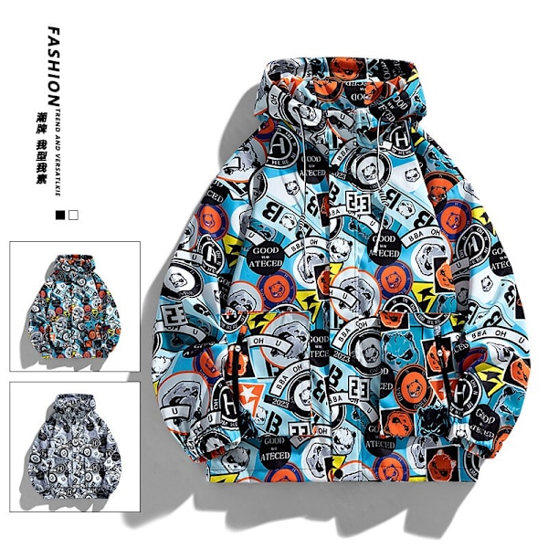 Herre efterår taktisk jakke lynlås sweatshirt udendørs hættejakke grey M(57.5-65KG)