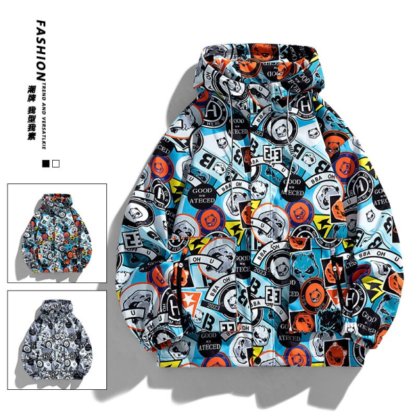 Taktisk høstjakke for menn med glidelås, sweatshirt, utendørs jakke med hette grey M(57.5-65KG)