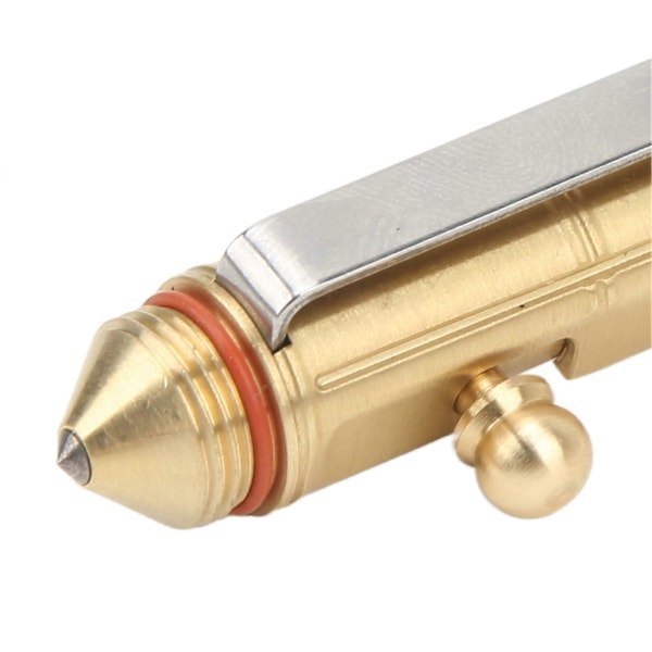Solid messing bolt action lommekulepenn med klips for daglig bruk