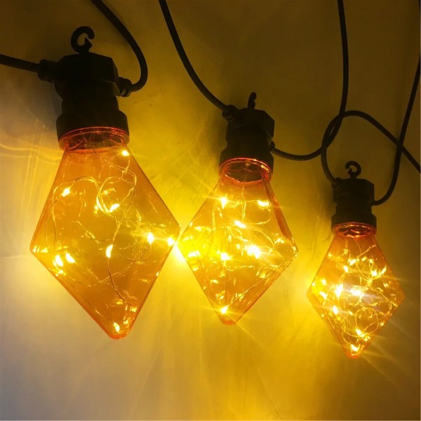 IP65 LED-valosarja keijukaisvaloköynnöksellä, suunniteltu loma-ajan valaistukseen, häihin, puutarhajuhliin, patiolle, aukiolle, joulukuuseen, ulkokoristeluun 13M 20Bulbs Diamond