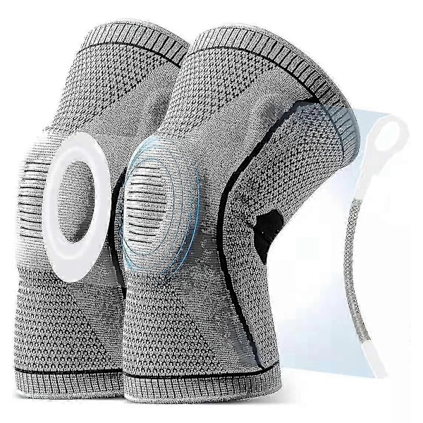 Polvikiputyynyt, Ultra Knee Elite -polvikompressiohiha silikoni- ja jousituella, lääketieteellinen polvilumpion suojapari XL