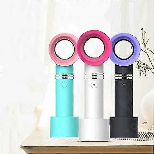 USB Ladattava Kannettava Siivuton Tuuletin Käsikäyttöinen Mini Jäähdytin Siivuton Käsituuletin 3 Nopeustasolla