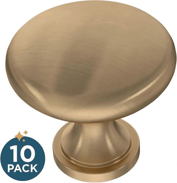 2025 Senaste Modell Franklin Brass Mushroom (10-Pack) Skåpknoppar Champagne