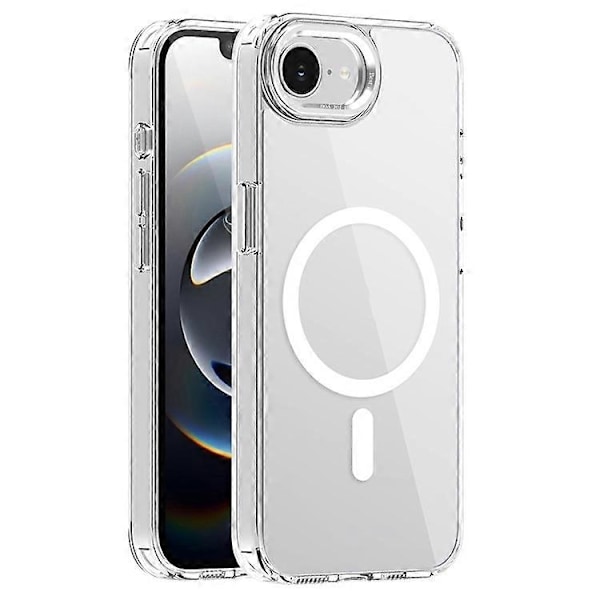 Kompatibelt deksel for iPhone 16e TPU+PC Transparent Magnetisk Telefondeksel Transparent