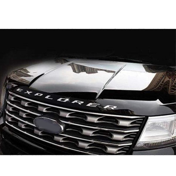 Explorer Bil Emblem Front Hood Emblem 3D Bogstaver Explorer Mærkat Passer til 2011-2019 Explorer (Gloss