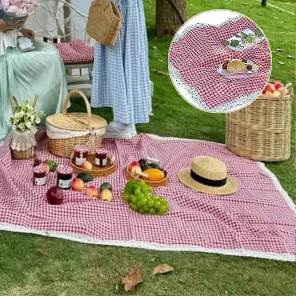 Extra stor vattentät picknickfilt Sandfri matta Camping Strand Utomhus