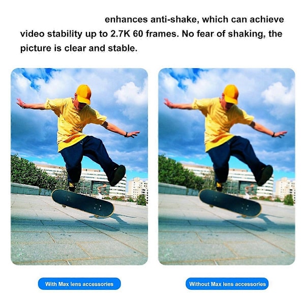 Max Lens Mod vidvinkelobjektiv til Hero11 Black / HERO10 Black / HERO9 Black (Sort)