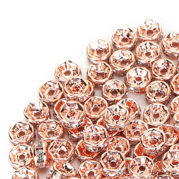 200st Distanspärlor Rak Kant Diamant DIY Armband Halsband Smyckestillverkning Tillbehör 5mm