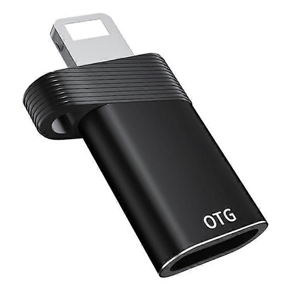 ADS-616B Lightning Hane till Typ-C Hona Mini Konverterare Portabel OTG Adapter Black