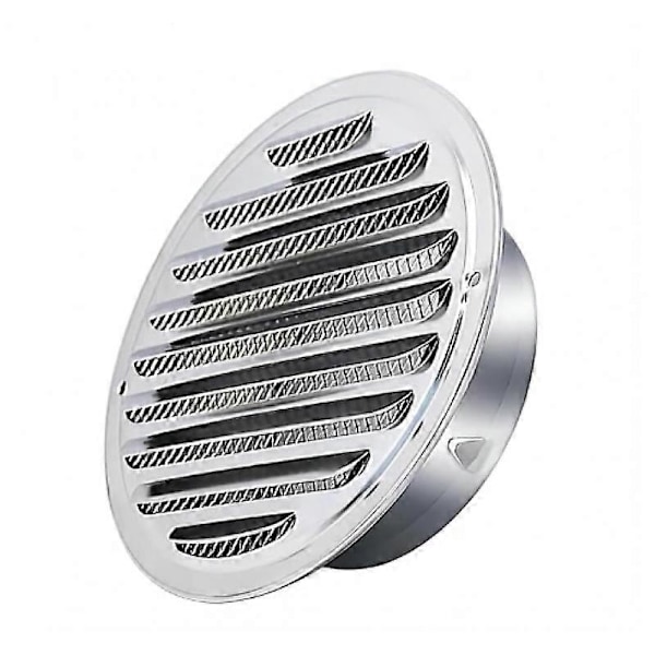 Rund udstødningsrørventilationsrist i rustfrit stål 150 mm, luftudtagdæksel, rund luftudstødningsrist, emhætte med myggenet