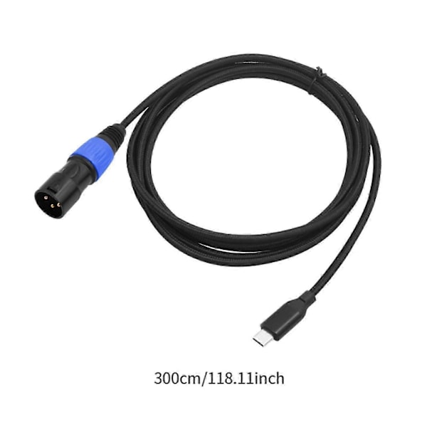 USB C - XLR uros audiokaapeli ulostulokaapeli audioliitin mikserikaiuttimelle 100cm