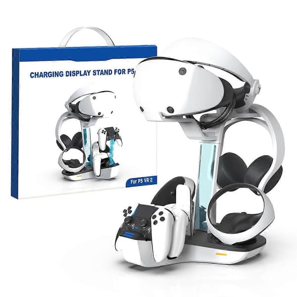 Opladningsdock til PS VR2/PS5 Controller Display Headset Opbevaringsstativ