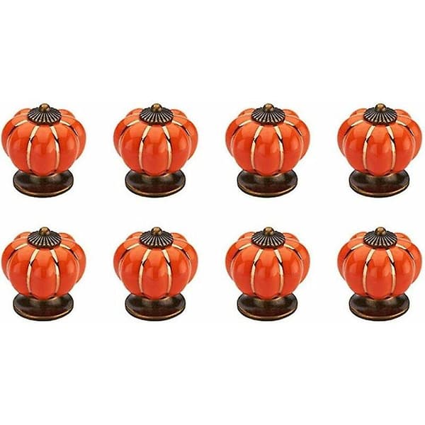 pumpa dörr-/lådknappar, set om 8, orange