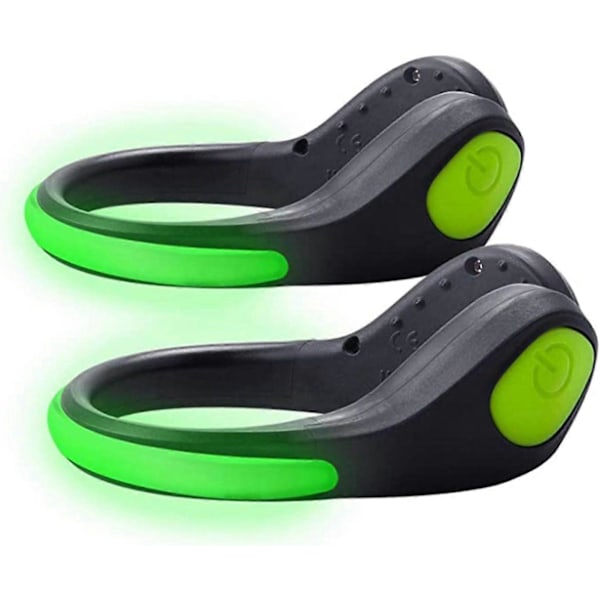 1 stk. LED-lys skoklips, regntett blinkende lys for løping, jogging, sykling, utendørsaktiviteter, hundelufting om natten.