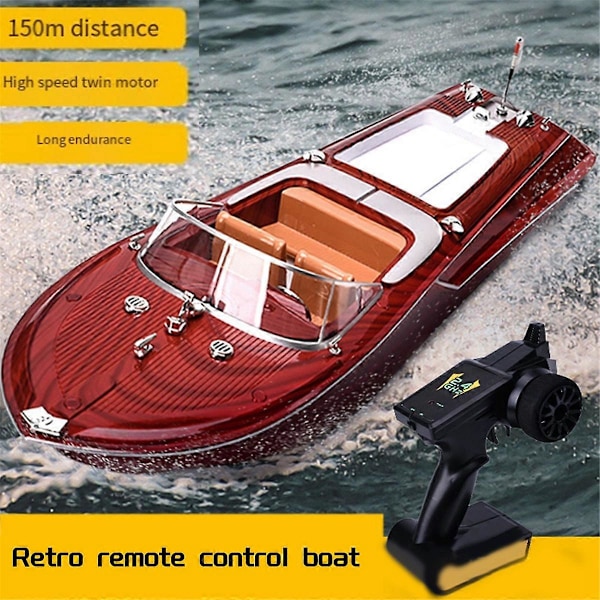 RC Båt för Barn 8-12, Snabb Fjärrstyrd Båt, 2.4G RC Elektriska Båtar Pool och Sjö Leksaker för Vuxna