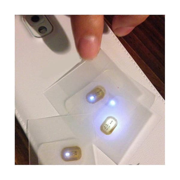 5 stk. NFC Flash Negle Sticker LED Bare Chip Intelligent Lysende Neglelampe Negle Sticker Forbedring